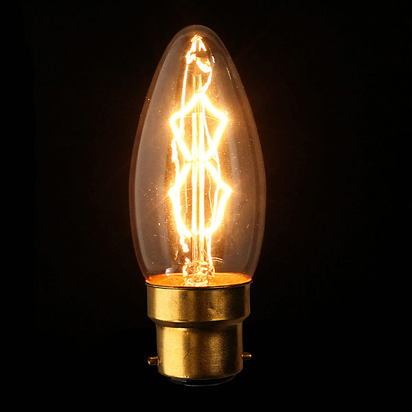 40w b22 vintage antique candle chandelier light filament incandescent clear glass pendant bulb lamp 110v/220v