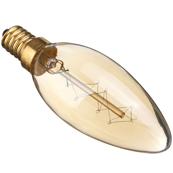 40w e14 vintage antique candle chandelier light filament incandescent clear glass pendant bulb lamp 110v/220v