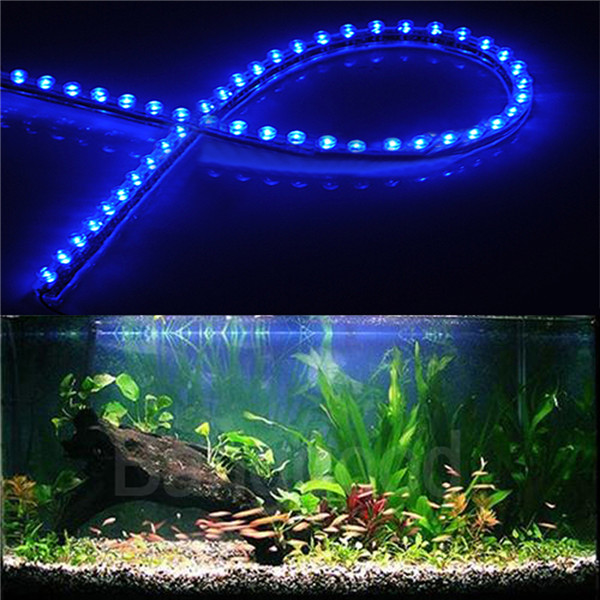48 led aquarium fish tank bar strip waterproof light decoration lighting lamp with dc12v adapter
