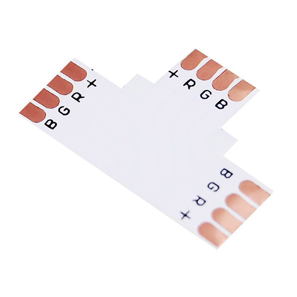 4pin led connector t shaped corner for 10mm 5050 rgb led strip light 4pin led connector t shaped corner for 10mm 5050 rgb led strip light