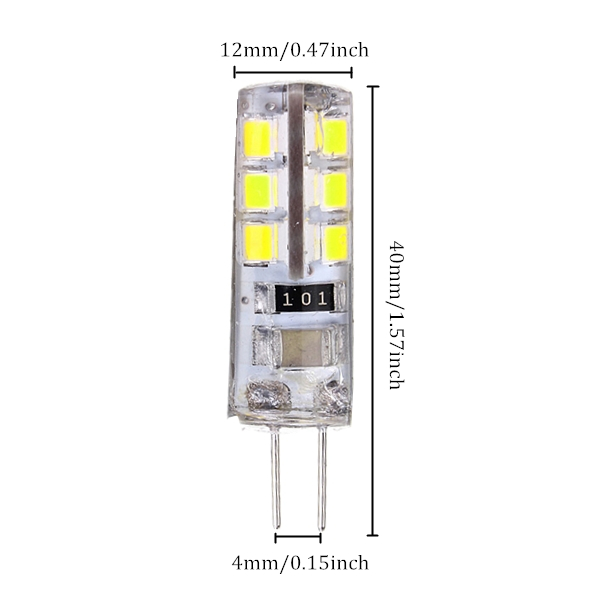 4x g4 1w 24 led 2835 smd cool white warm white energy saving silicone car auto cabinet light lamp bulb 220v