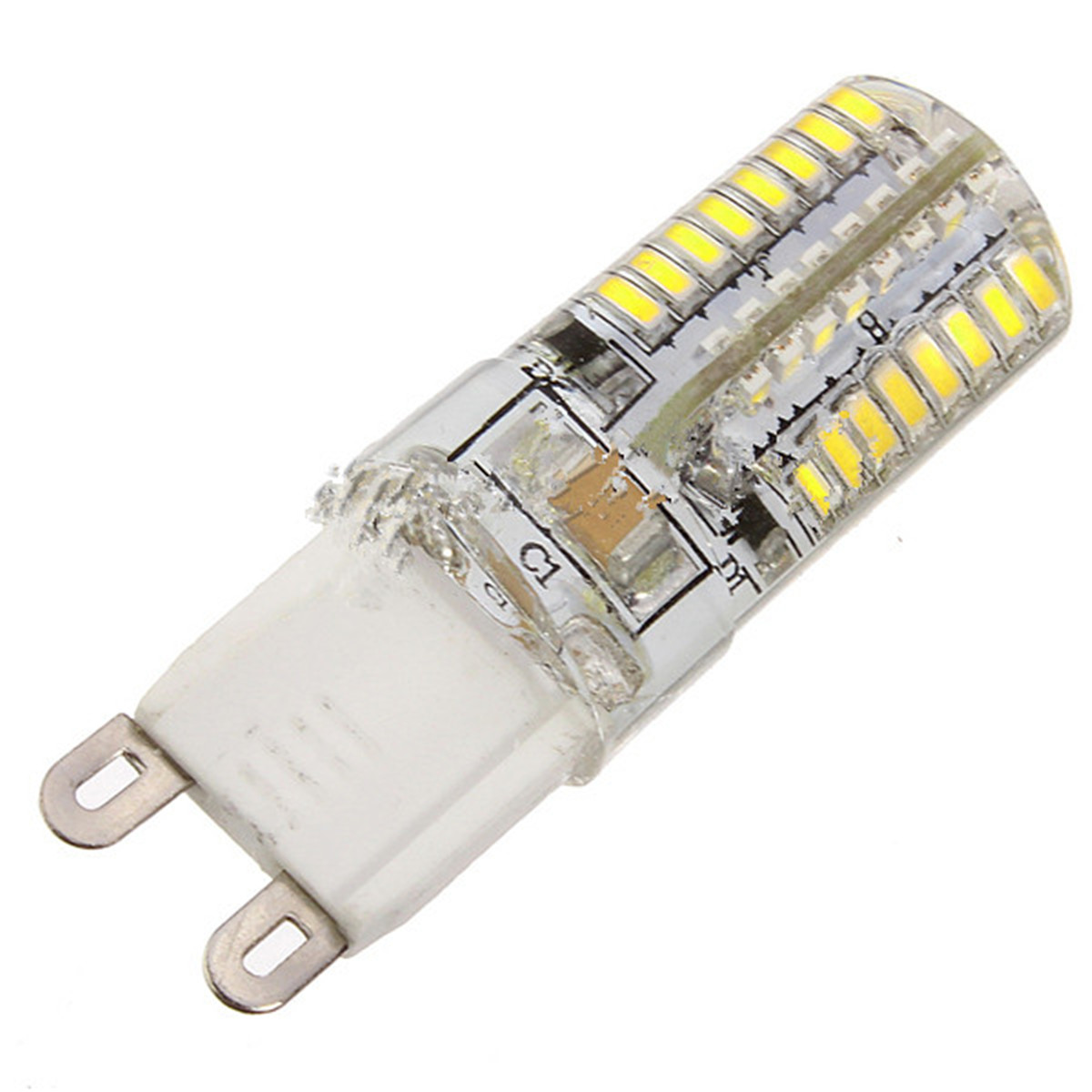 4x g9 silica gel 5w 64 led 3014 smd warm white cool white energy saving light lamp bulb 85-265v for living room