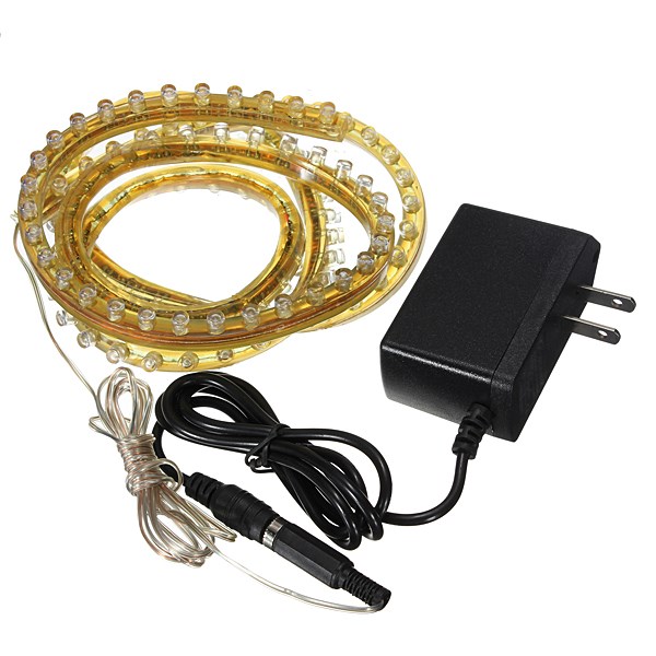 5colors 120 led 120cm strip aquarium fish tank car light lamp submersible waterproof with dc12v power adapter