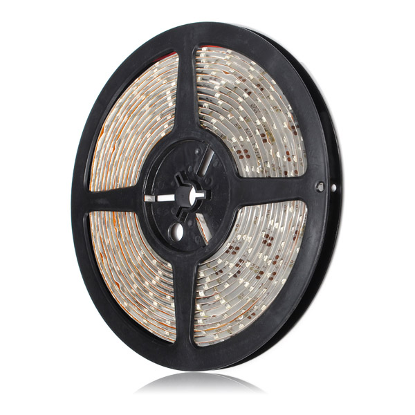 5m 300 led 3528 smd pure white 60led/m waterproof flexible strip lights dc12v
