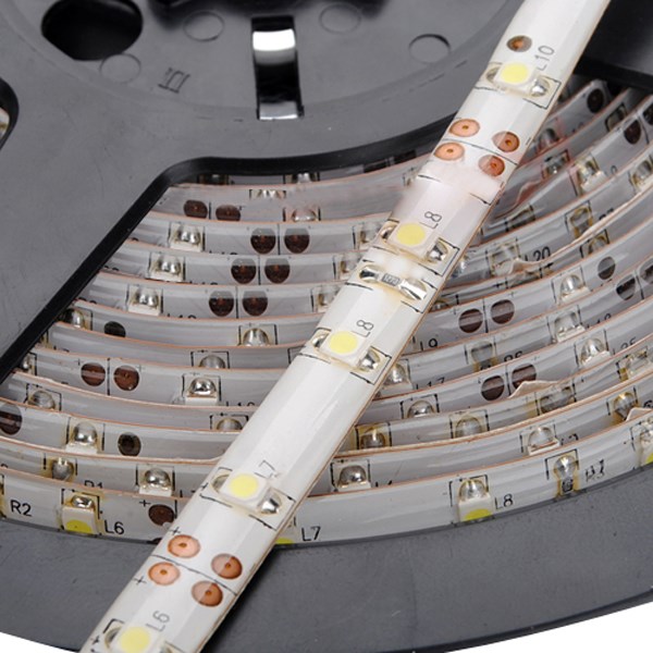 5m 300 led 3528 smd pure white 60led/m waterproof flexible strip lights dc12v
