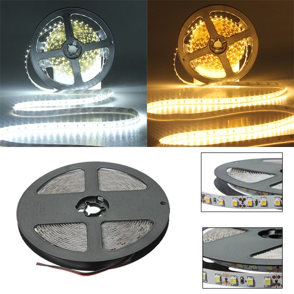 5m 600 led 3528 smd flexible strip tape light non-waterproof warm white pure white dc12v 5m 600 led 3528 smd flexible strip tape light non-waterproof warm white pure white dc12v