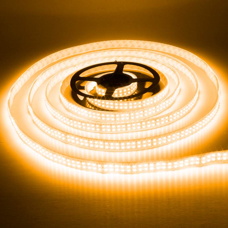 5m double row 1200 led 3528 smd waterproof flexible strip tape lights lamp 240led/m white warm white with cover dc12v