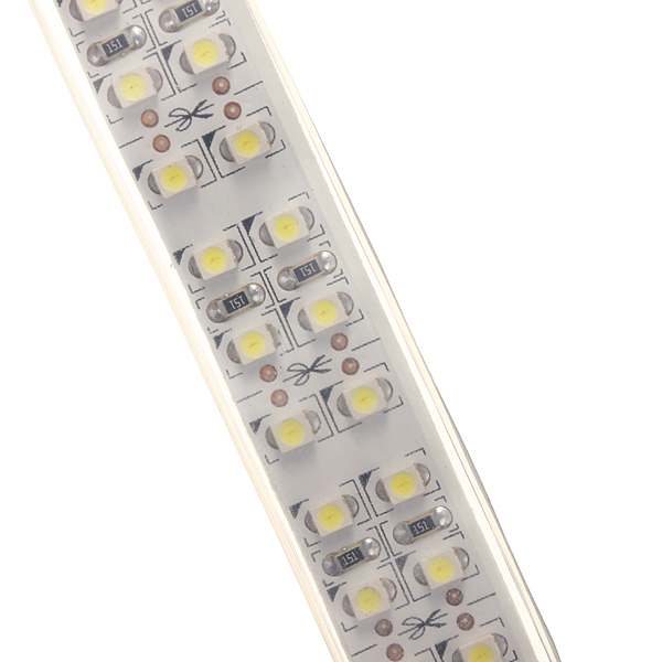 5m double row 1200 led 3528 smd waterproof flexible strip tape lights lamp 240led/m white warm white with cover dc12v