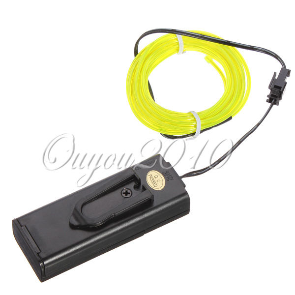 5m multicolor el wire tube rope battery powered flexible neon light car party decor with controller