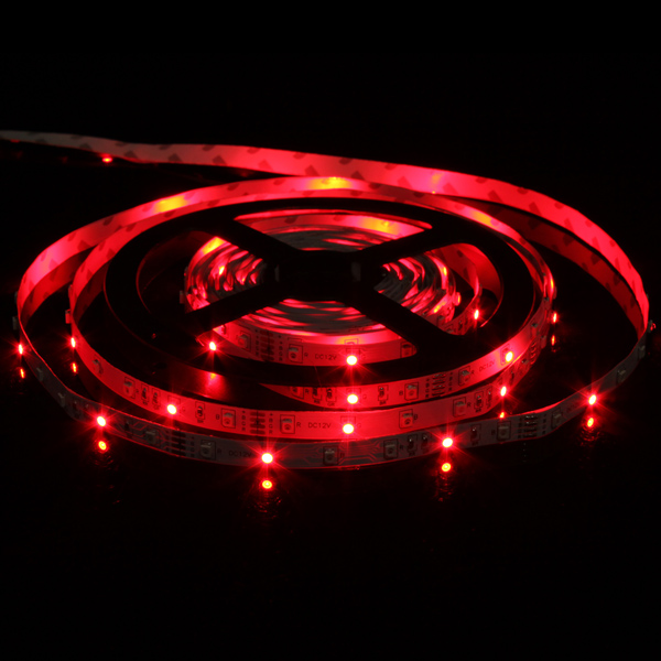 5m rgb 300 led 3528 smd flexible strip tape light 60led/m non-waterproof with 24 key ir remote controller dc12v