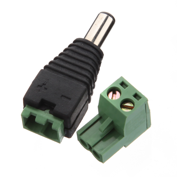 5pair 5pcs male and 5pcs female 2.1mm x 5.5mm for dc power jack adapter connector plug for cctv camera