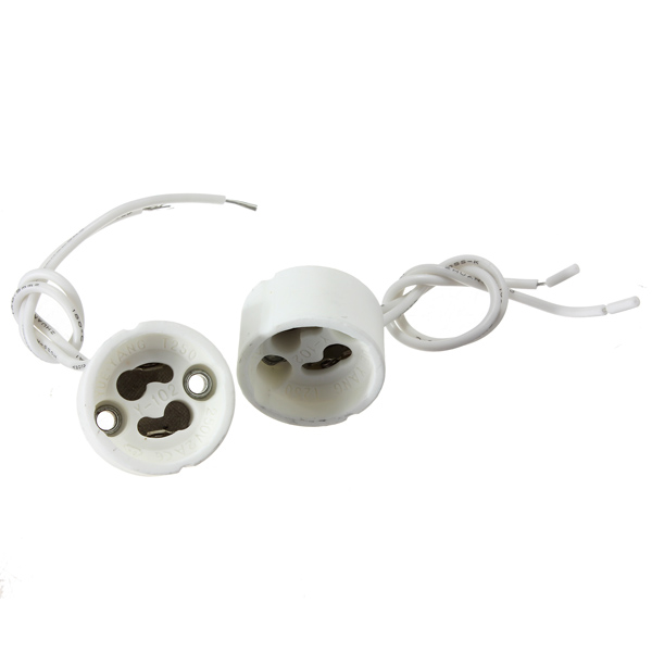 5pcs/lot led strip connector gu10 socket for halogen ceramic light bulb lamps holder base wire jack