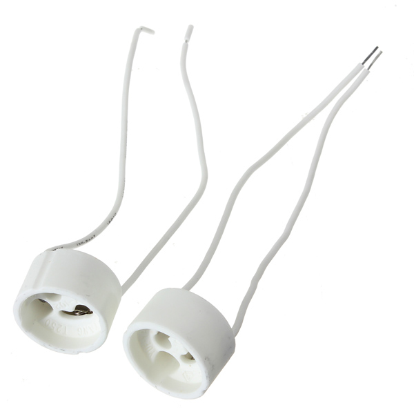 5pcs/lot led strip connector gu10 socket for halogen ceramic light bulb lamps holder base wire jack