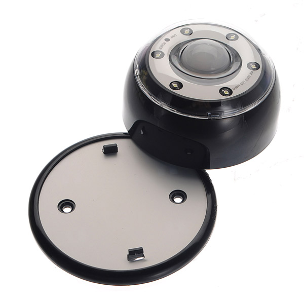 6 led infrared pir auto motion sensor detector wireless night light lamp black