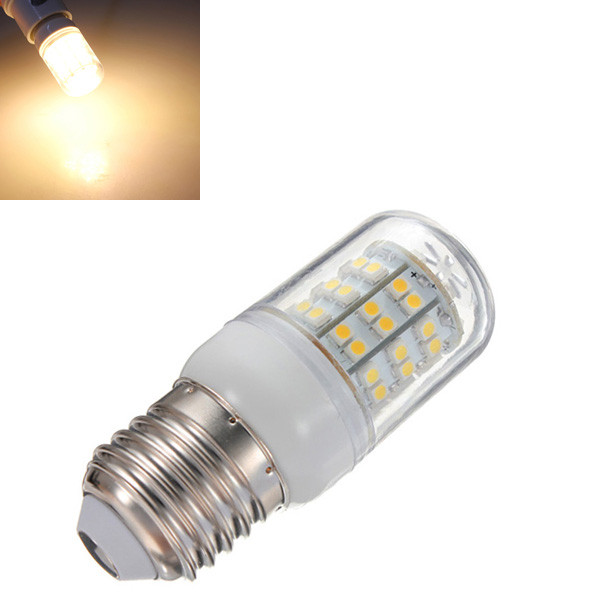 60 smd 3528 led light e27 spotlight bulb lamp warm white 200v-240v with transparent cover