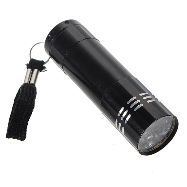 9 led mini portable pocket hand torch aluminium superbright flash flashlight camping lamp red black blue silver