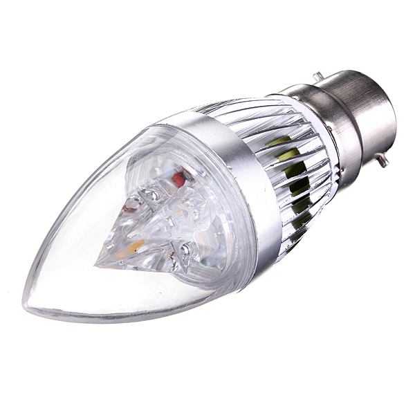 best promotion b22 dimmable 3 led chandelier candle spot lights bulb lamp pure white warm white 220v