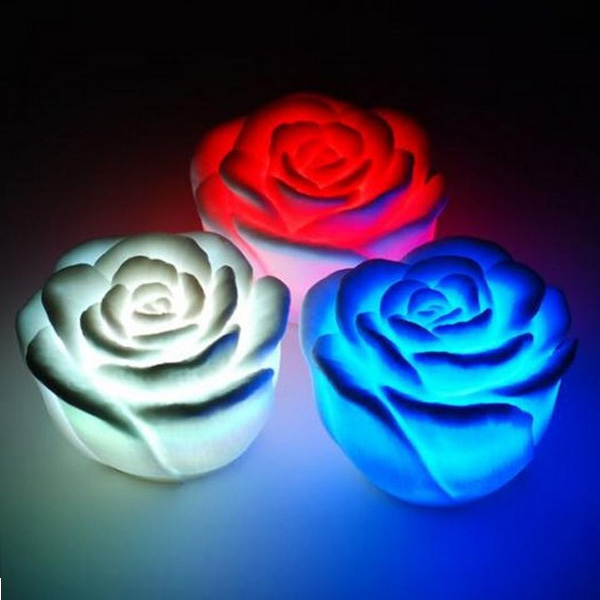best promotion holiday wedding party christmas romantic colorful gradient rose lantern led night light candle lamp