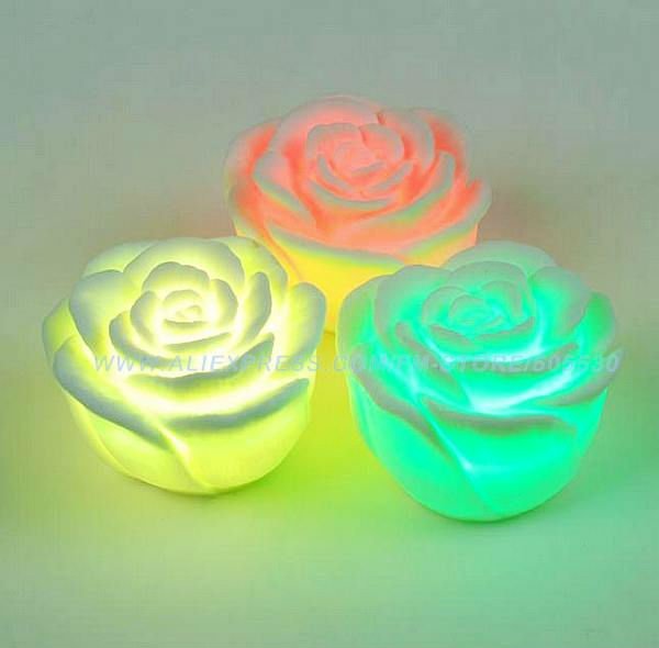 best promotion holiday wedding party christmas romantic colorful gradient rose lantern led night light candle lamp