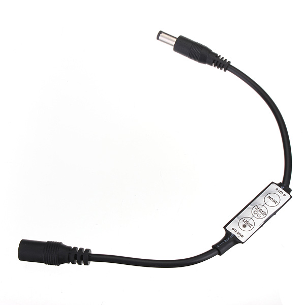best promotion mini inline controller dimmer switch connector for led strip light black dc12v-24v