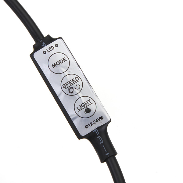 best promotion mini inline controller dimmer switch connector for led strip light black dc12v-24v