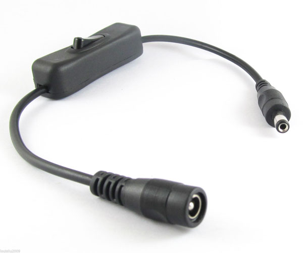 big promation 1piece 20cm for dc power plug 5.5x2.1mm extension connector switch power plug cord for led strip