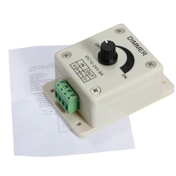 big promation dc12v24v 8a led switch dimmer controller manually rotation led dimmer adjustable bright controller for led strip