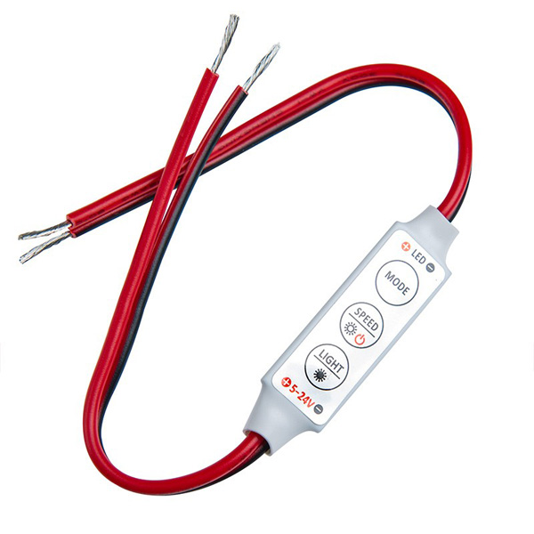 big promation mini 3 keys single color led controller brightness dimmer for led 3528 5050 strip light for dc 5v-24v