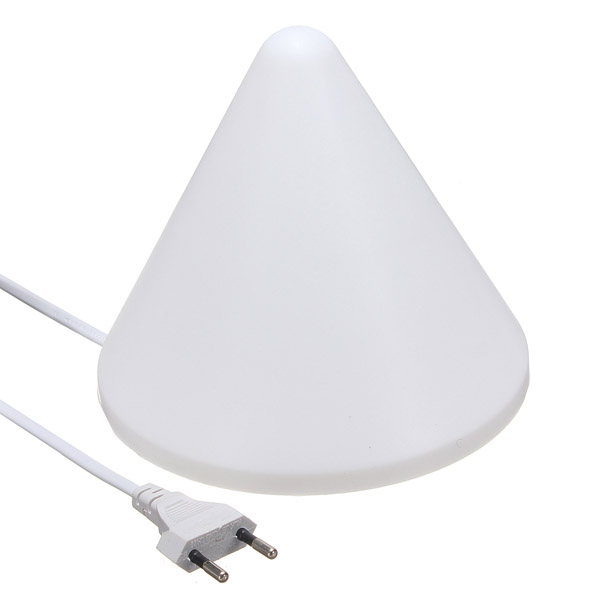 brand new power saving table beside night yellow white led light pyramid cone shape lamp