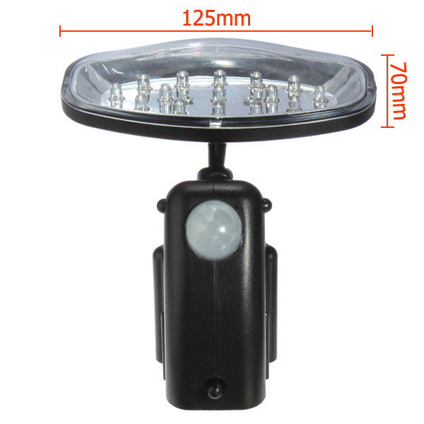 bright 15 led solar power motion sensor security pir energy saving spot light graden path home
