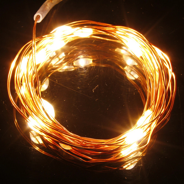 copper wire led string fairy lights for 3m battery power holiday chrismas party decration garden lamp bulb warm white pure white