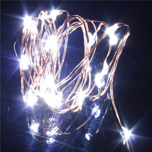 copper wire led string fairy lights for 3m battery power holiday chrismas party decration garden lamp bulb warm white pure white