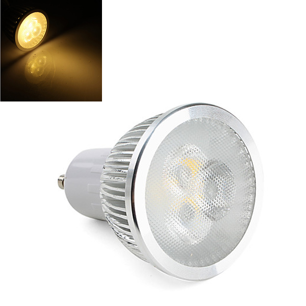 dimmable gu10 3 led warm white spotlight spot down home lights lamp bulb 540lm 220v