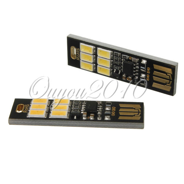 dimmable portable mini touch switch usb mobile power camp 6 led night lights lamp bulb warm white pure white