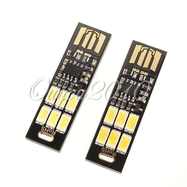 dimmable portable mini touch switch usb mobile power camp 6 led night lights lamp bulb warm white pure white