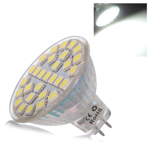 durable 2pcs/lot mr16 29 smd 5050 led energy saving spotlight spot lights home lamp bulb pure white 220v