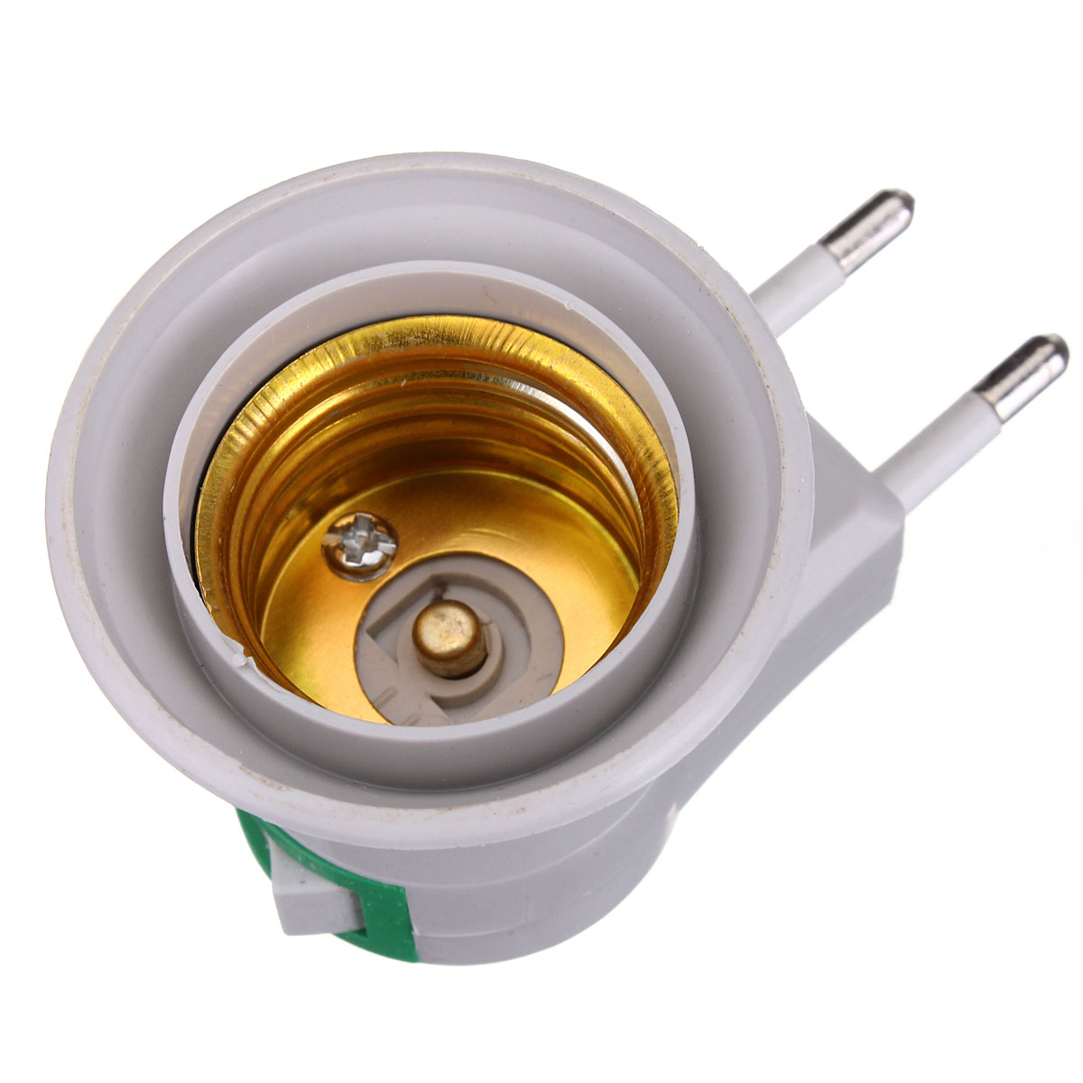 durable e27 led light male socket to eu type plug adapter converter for bulb lamp holder with on/off button