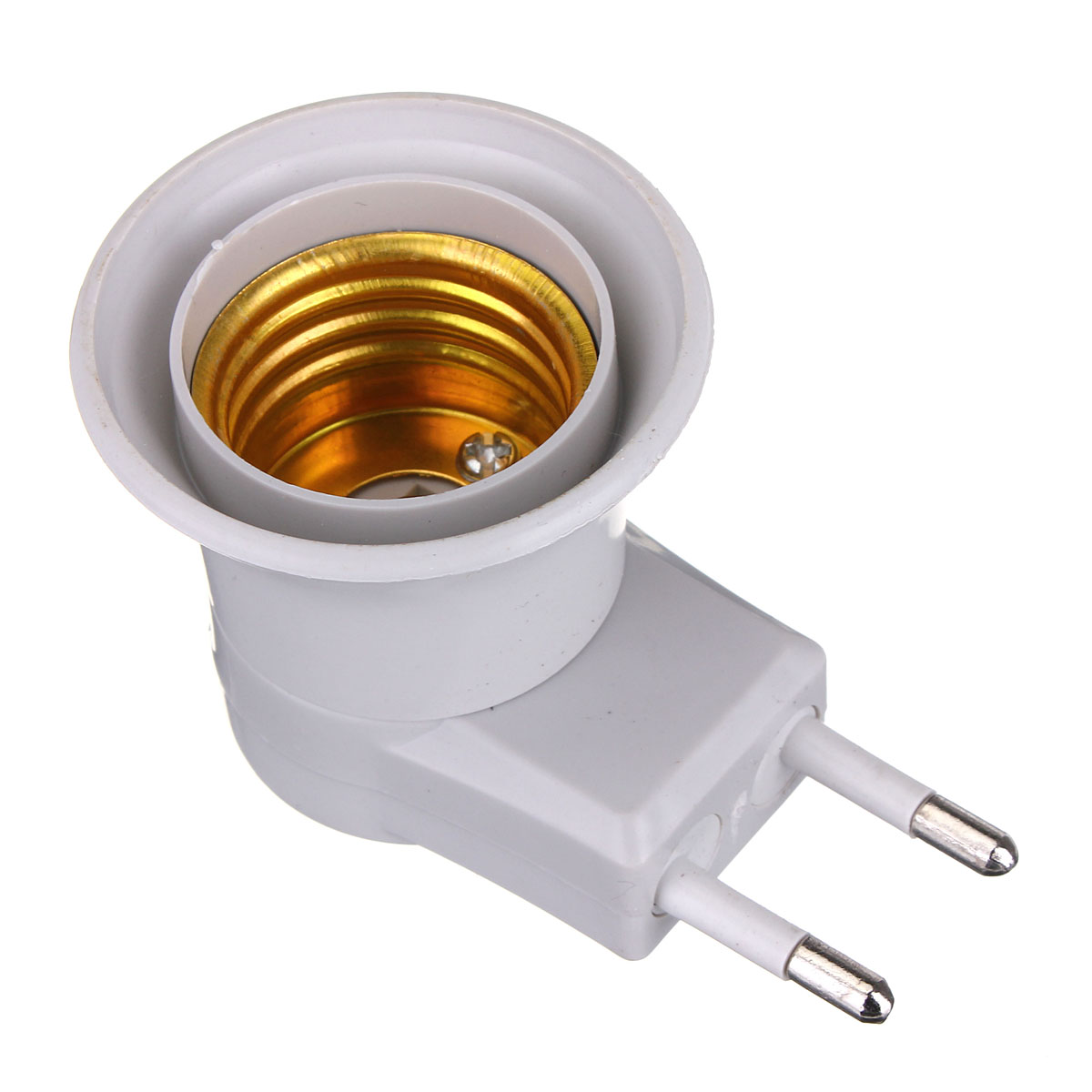 durable e27 led light male socket to eu type plug adapter converter for bulb lamp holder with on/off button