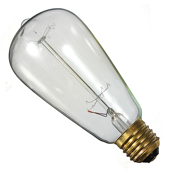 durable e27 st64 40w vintage antique incandescent filament light bulb lamp