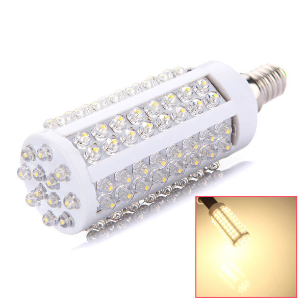 e14 108 led 5w pure white warm white energy saving corn light home lamp bulb 220v