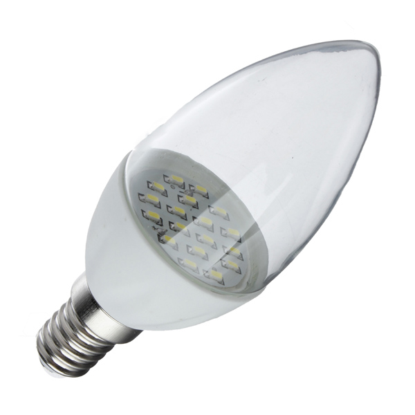 e14 2w pure white smd 3014 led candle light lamp bulbs 85-265v ac