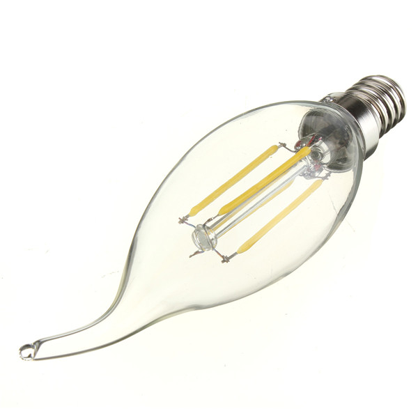 e14 4w led filament candle chandelier light 360 degree lamp bulb pure white warm white 85-265v