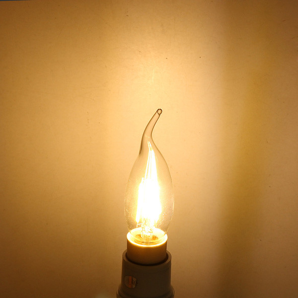 e14 4w led filament candle chandelier light 360 degree lamp bulb pure white warm white 85-265v