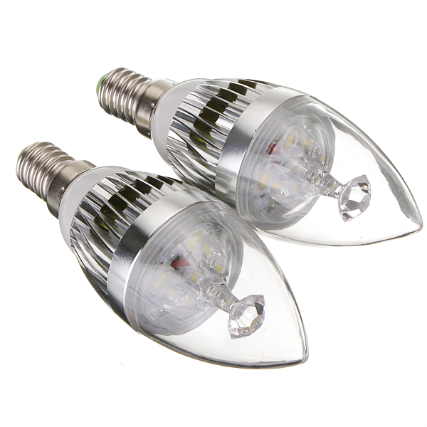 e14 dimmable 3 led high power chandelier candle lights home bulb lamp pure white warm white 220v