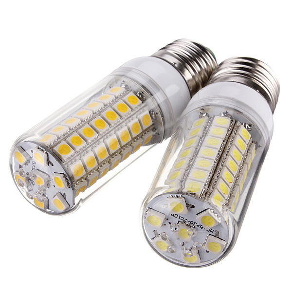 e27 5.5w 69 led 5050 smd pure white warm white energy saving corn lights bulb lamp 110v
