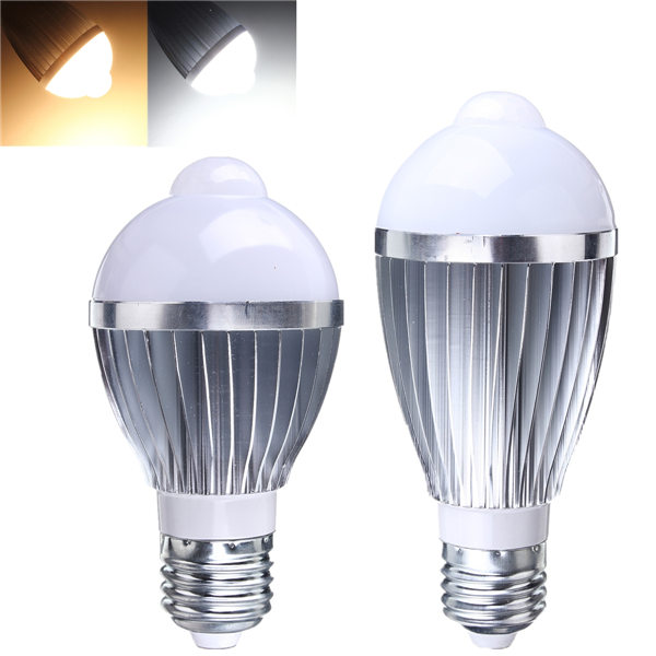 e27 5w/7w auto pir infrared motion sensor detection white warm white 5730 smd led bulb lamp lights 85-265v