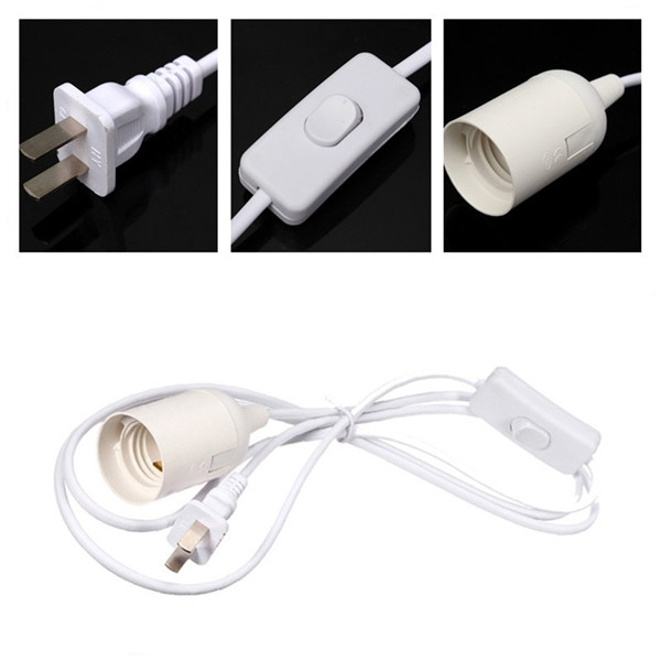 e27 e26 led light lamp bulb base socket holder to ac wall outlet plug adapter on/off switch power cord ac110-220v