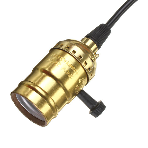 e27 vintage retro lamp base holder pendant bulb light screw socket 4 colors with switch/no switch 110v/220v