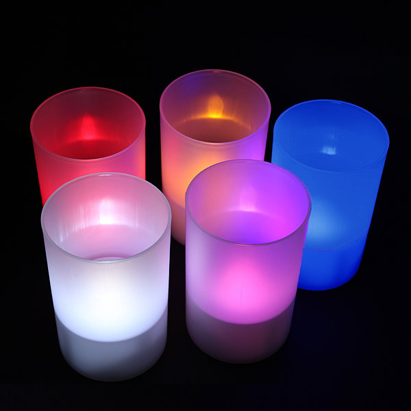 fashion better solar powered plastic electronic led lamp candle light night light party decor romantic gift
