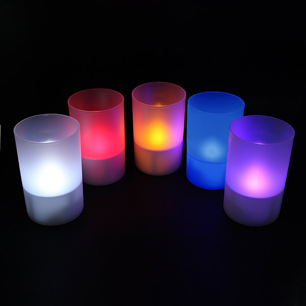 fashion better solar powered plastic electronic led lamp candle light night light party decor romantic gift